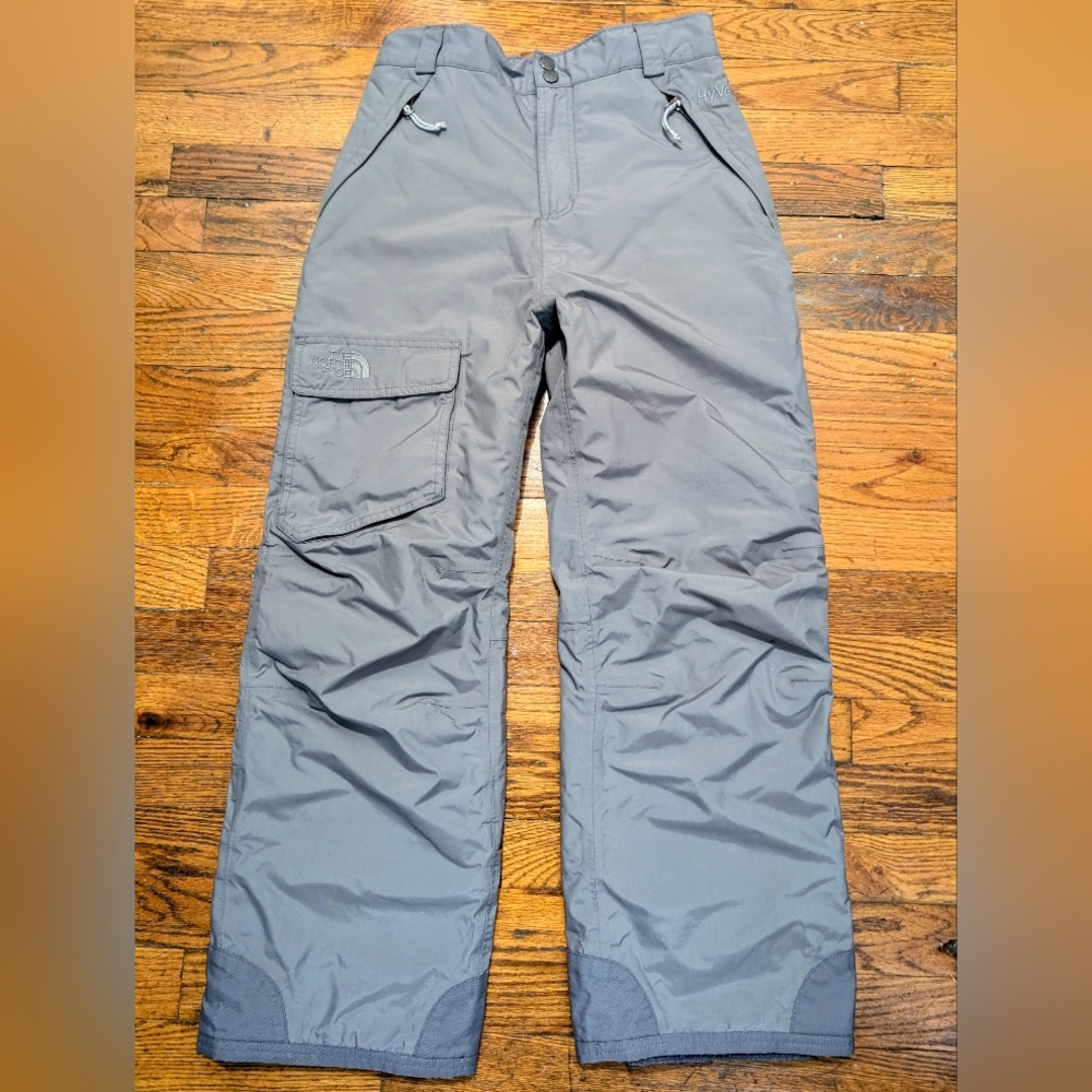 North Face Slate Grey HyVent Insulated Ski Snowboard Pants Youth L / Women XS P